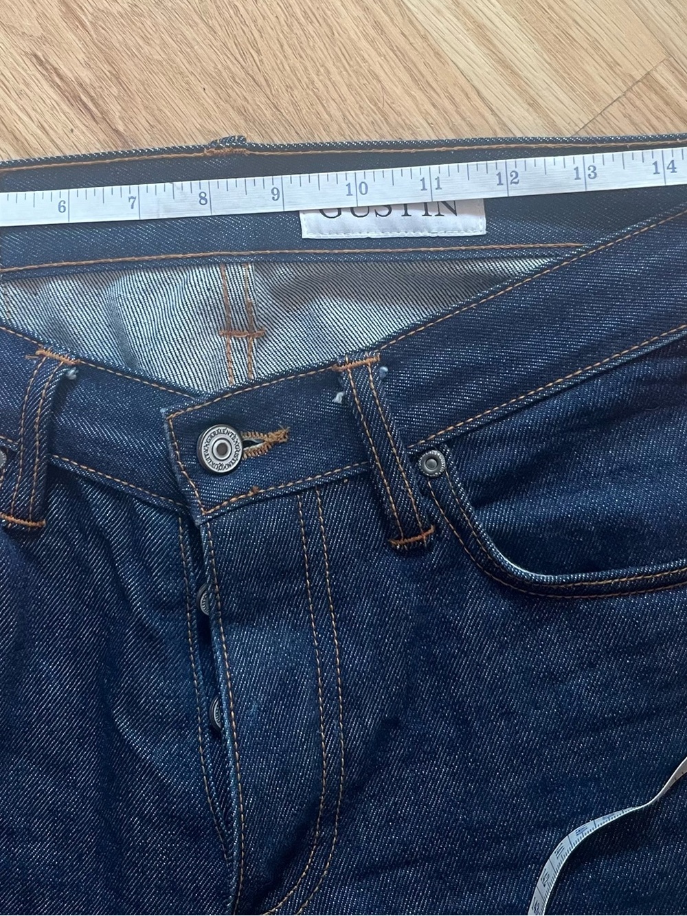 Gustin Slim Straight Men's Jeans - Dark Indigo - Picture 3 of 8